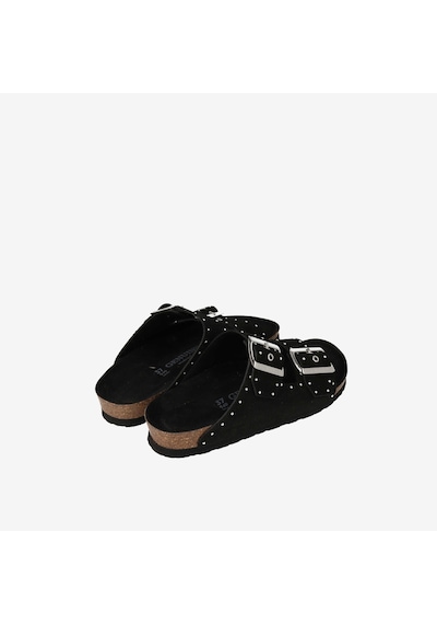 Terlik Kadın G105592 Genuins Honolulu Lead Velour Black siyah