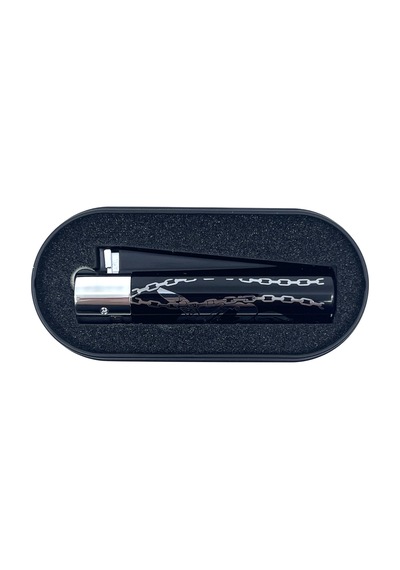 Clipper Deadly Chains Serisi Metal Çakmak - Silver Siyah