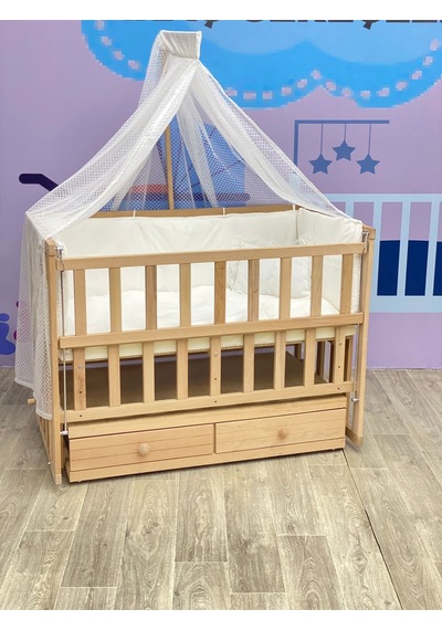 Ahşap Anne Yanı Asansörlü Çekmeceli Sallanır Beşik Tam Set Uyku Seti Koyu Gri