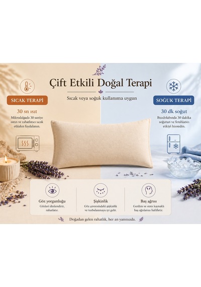 Lavande Çiftlik Lavanta Dolgulu Göz Yastığı Bej