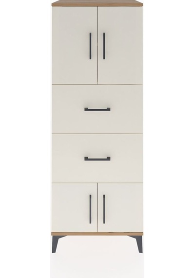 Hyperion Dolap 2 Raflı 2 Çekmeceli 4 Kapaklı 60x44x163 Çam-ay... Çam