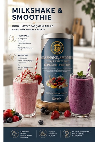 Karamel Milkshake Ve Smoothie İçecek Tozu 1000 Gr Yoğun Karamel Aroması, Pratik Hazır Karışım Diğer
