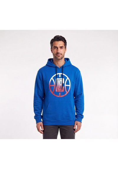 Usa Los Angeles Clippers Baskılı Mavi Erkek Sweatshirt 11895 Siyah