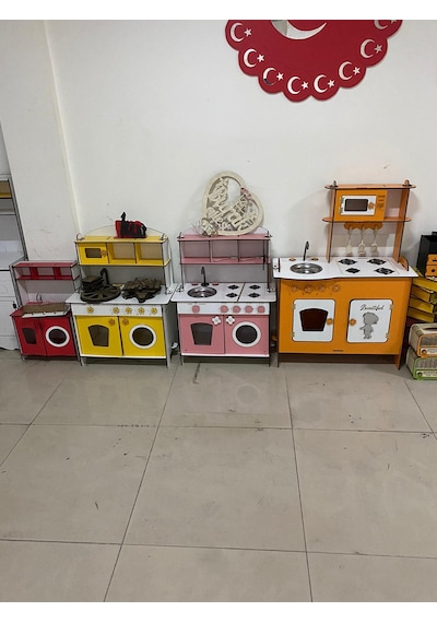 Turuncu Ahşap Mutfak 80X60
