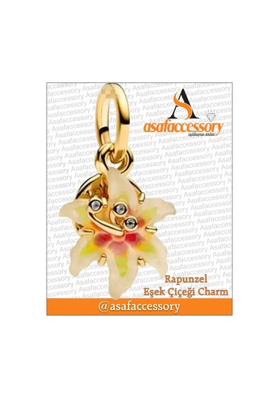 Rapunzel Esek Çiçeği Charm Asafaccessory Gümüş