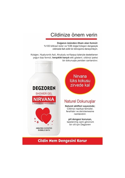 Bitki Özlü Nirvana Duş Jeli Kolajen & Hyaluronik Asit Kırışıklık Karşıtı Besleyici Nemlendirici Diğer