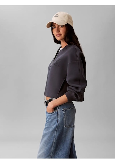 Calvin Klein Cropped Sporty Scuba, Cge Mavi Kadın Ceket