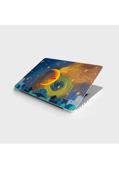 Laptop Sticker Bilgisayar Notebook Pc Kaplama Etiketi Gece Şehir