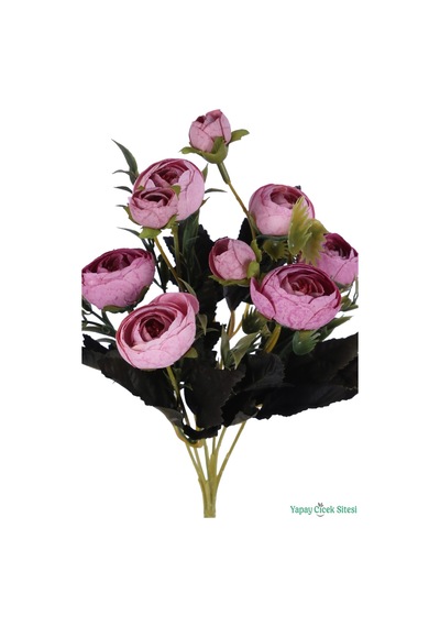 Yapay Çiçek Sitesi Yapay Şakayık Gül Demeti 31cm Pembe