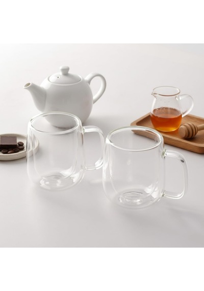2'li Çift Cidarlı Cam Fincan Seti - 100 Ml Isıya Dayanıklı Espresso Ve Türk Kahvesi Bardağı - El Yakmayan Modern Sunum 2 Adet çok renkli