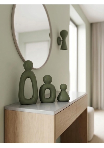 Kaveld Aura Family Minimalist Dekoratif Heykel 3'lü Set El Yapımı Modern Biblo Mermer Tozu & Çimento Kompozit Premium Salon Ve Ofis Dekoru Yeşil Kaveld Aura Family Minimalist Dekoratif Heykel 3'lü Set El Yapımı Modern Biblo Mermer Tozu & Çimento Kompozit Premium Salon Ve Ofis Dekoru Yeşil