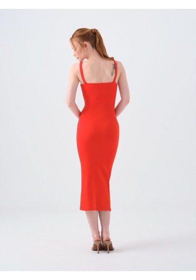 Slim Fit Kadın Elbise Kırmızı