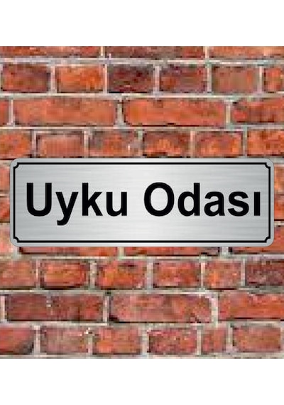 10X20 Cm Uyku Odası Yazılı Metal Yönlendirme Levhası