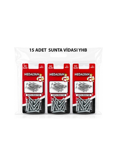Diyarı Fırsat Sunta Vidası 4x40 15 Adet 12'li Paket Diğer