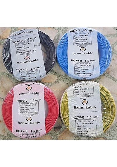 Öznur 1,5mm2 NYA KABLO  ( 5 Metre )