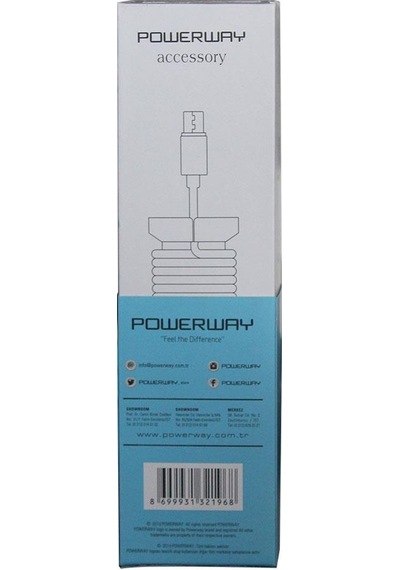 Powerway Micro Usb Hızlı Şarj Kablosu Örgülü 1.1m - Cx09 Mavi