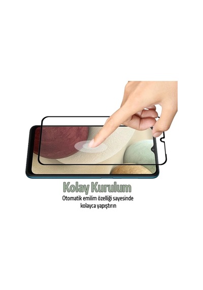 Sm Galaxy A12 Full Glue Full Kaplama Tempered Cam Ekran Koruyucu- 5775