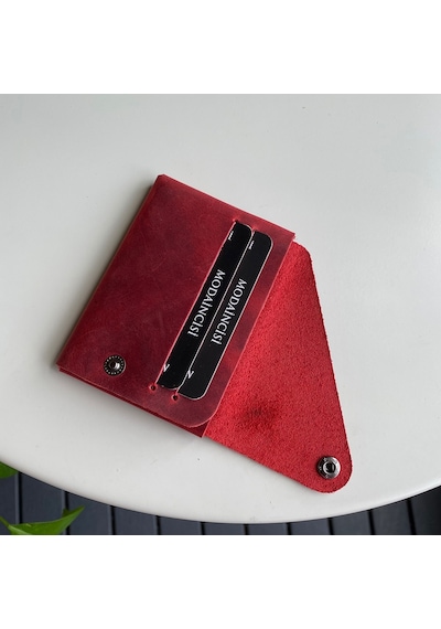 Modica® Vista - Hakiki Deri Unisex Natürel Minimal Cüzdan