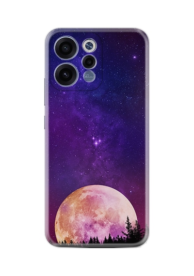 Oppo Reno 15 / 15f 5g Kılıf Boutique Baskılı Resimli Mor Ay Pcode -025