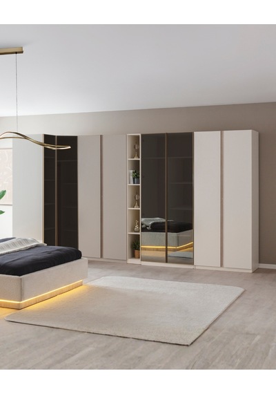 Flora 6 Kapaklı Dolap & Gardırop Beyaz