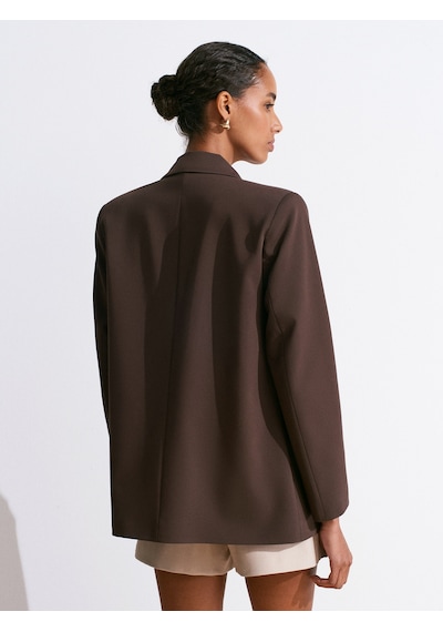 Dilvin 60767 Blazer Ceket-kahve Kahve