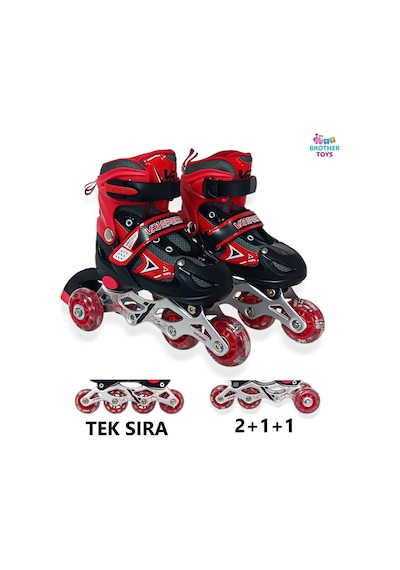 Çantalı Işıklı Numara Ayarlanabilen Çocuk Pateni Tek Sıra Ve 2+1+1 Teker Paten Pembe Kırmızı Mavi Kırmızı Çantalı Işıklı Numara Ayarlanabilen Çocuk Pateni Tek Sıra Ve 2+1+1 Teker Paten Pembe Kırmızı Mavi Kırmızı