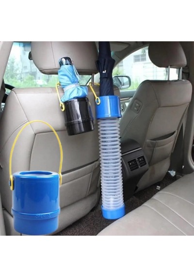 Uzayabilen Katlanır Araba Servis Koltuk Arkası Islak Şemsiye Tutucu Kutu Koruyucu Stand