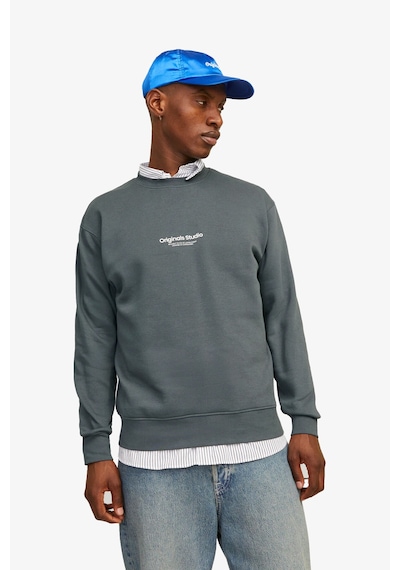 Jack & Jones Jorvesterbro Sweat Crew Neck Noos Erkek Gri Sweatshirt 12241694-ırongate Gri