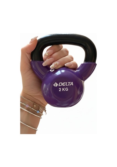 Kettlebell 2 Kg 2 Li Set Döküm Ağırlık Vinyl Kaplı Dambıl Evde Spor Squat Çaydanlık Dumbbell