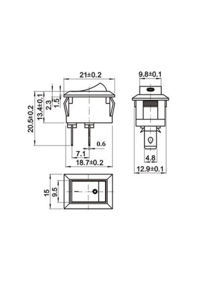 Ic-120B Mini Işıksız Anahtar 2 Bacaklı Beyaz Kasa 1 Adet