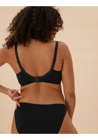 Marks & Spencer 3'lü Dantel Detaylı Balensiz Pamuklu Sütyen Seti T33007026 Siyah