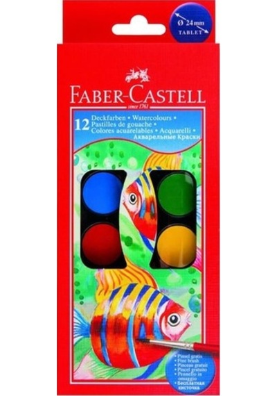Faber-Castell Faber Castell 12'li Tam Boy Kuru Boya ve 12'li Küçü