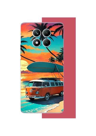 Redmi Note 14 Pro 5g Uyumlu 70'ler Surf Baskılı Silikon Kılıf Renkli