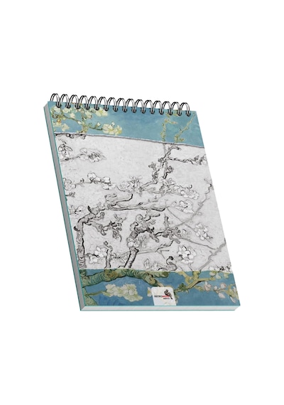 Almond Blossoms, Van Gogh 1890, A5 Eskiz Defter Iı, Çizgisiz, 100 Sayfa, 100 Gram, Beyaz Renk,