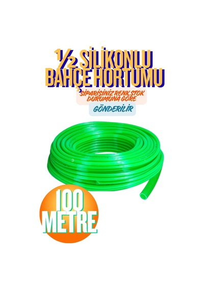 1/2 Silikonlu Bahçe Çeşme Sulama Hortumu 100metre Araç Yıkama Hortumu Örgülü Esnek Katlanmaz Aşınmaz Musluk Bağlantılı Oto Yıkama Balkon Park Çim Sürgülü Bahçe Tipi Su Hortumu Seti Dayanıklı