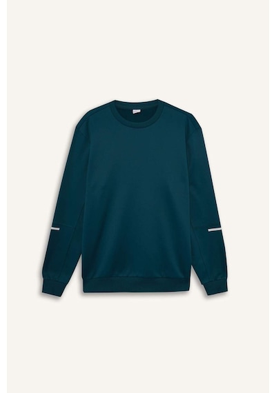 Defacto Defactofit Standart Fit Bisiklet Yaka Sporcu Sweatshirt F2379ax25wngn1040 Yeşil