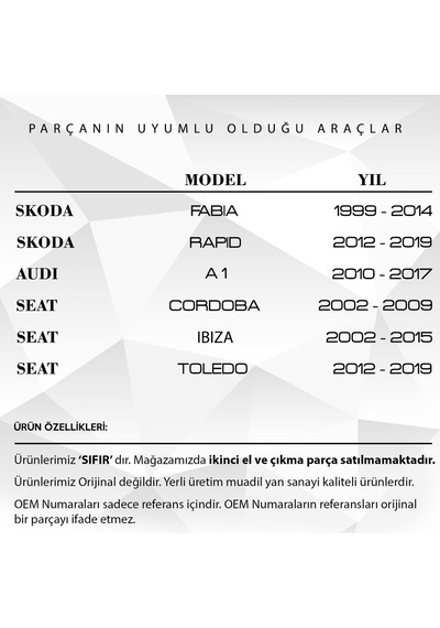 Audi A1, Seat Ibiza, Skoda Fabia İçin Viraj Demir Lastiği