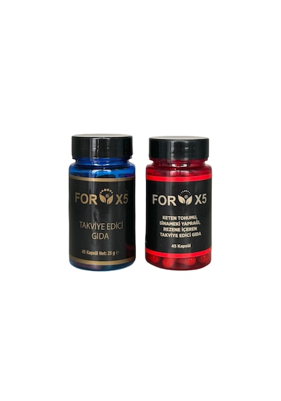 Forx5 Takviye Edici Gıda 2 x 45 Kapsül Forx5 Takviye Edici Gıda 2 x 45 Kapsül