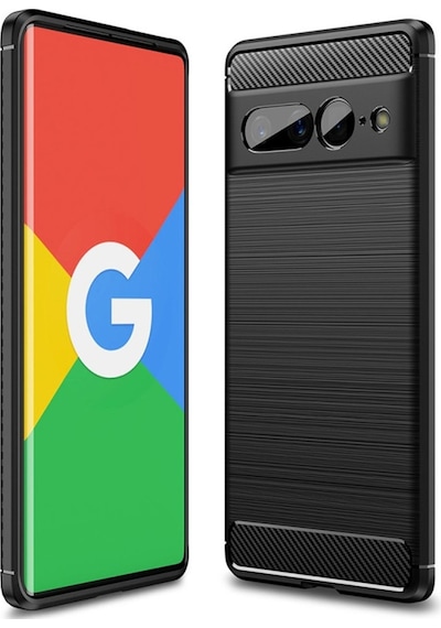 Google Pixel 7 Pro Brushed Carbonfiber Silikon Kılıf-Siyah Al3332