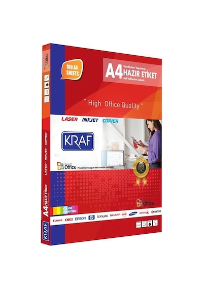 Kraf Laser Etiket Kf-2453 45MM X 30MM 3600 Etiket
