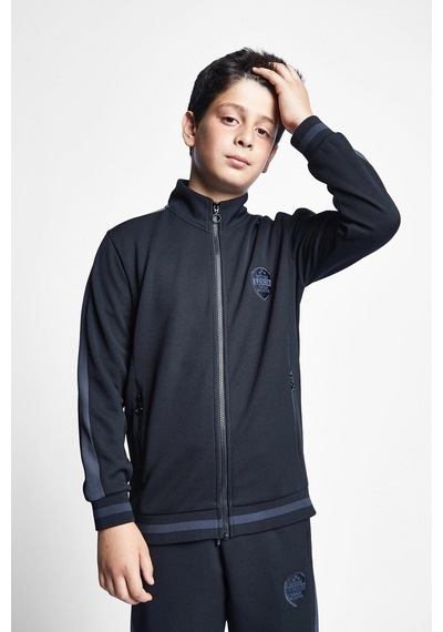 Lescon Çocuk Fermuarlı Sweatshirt Siyah