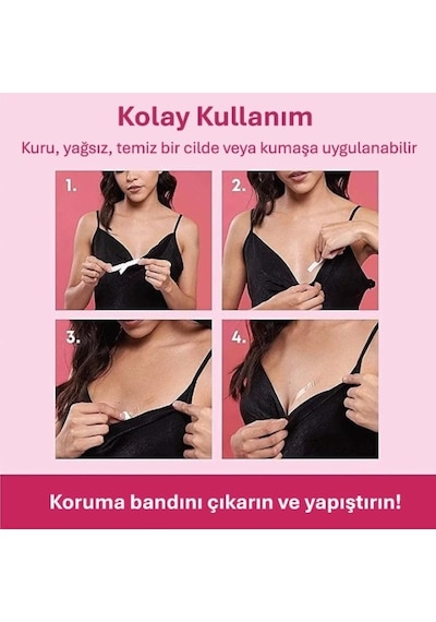 Astrid T Delux Serisi Kıyafet Düzenleyici Gömlek Sabitleme Günlük Aksesuar Dekolte Kapatıcı Bant Çok Renkli