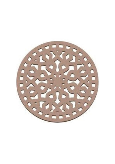 Ahşap Bardak Altlığı 6'lı Set 6 Farklı Desenli Bardak Altlığı Bej