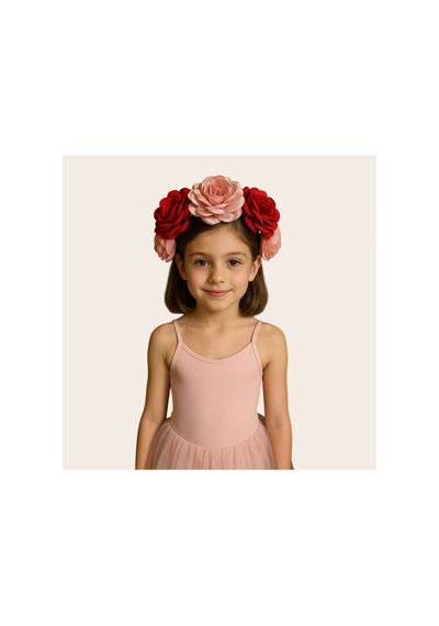 Rose Crown Kırmızı & Pembe Gül Tacı Beyaz