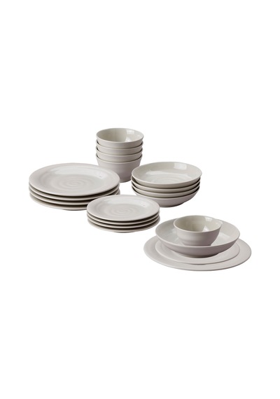 Ikea Sandskädda Yemek Takımı 4 Parça Açık Gri - Bej