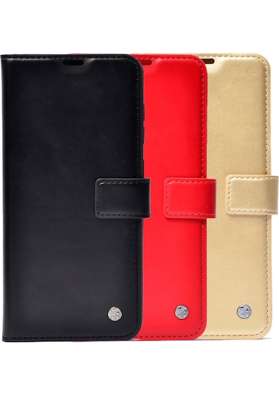 Reeder S19 Max Pro S Zoom Kılıf Tchs Kar Deluxe Kapaklı Kılıf - Gold Gold