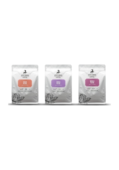 Etiyopya 3'lü Deneme Seti Espresso Çekirdek Kahve (3X250 Gr.) 750 Gr. Sert Bitter - Dengeli - Çiçeksi - Çekirdek Kahve