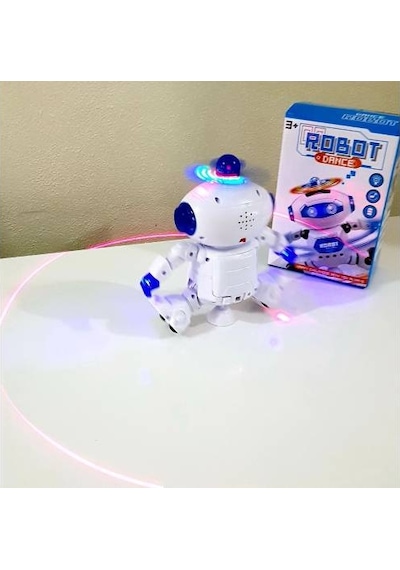 Oyuncak Pilli Robot.ışıklı. Sesli. Hareketli Lazer Işıklı Robot.