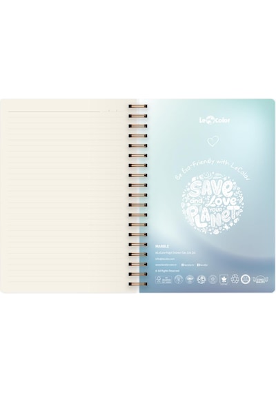 Marble Spiralli Defter Çizgili Dream 17x24 Cm
