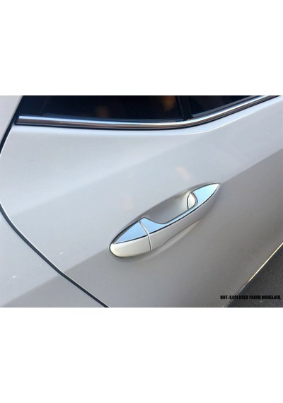 Toyota Corolla Sedan Uyumlu Kapı Kolu Yarım Model 4 Parça 2013 Üzeri Paslanmaz Krom